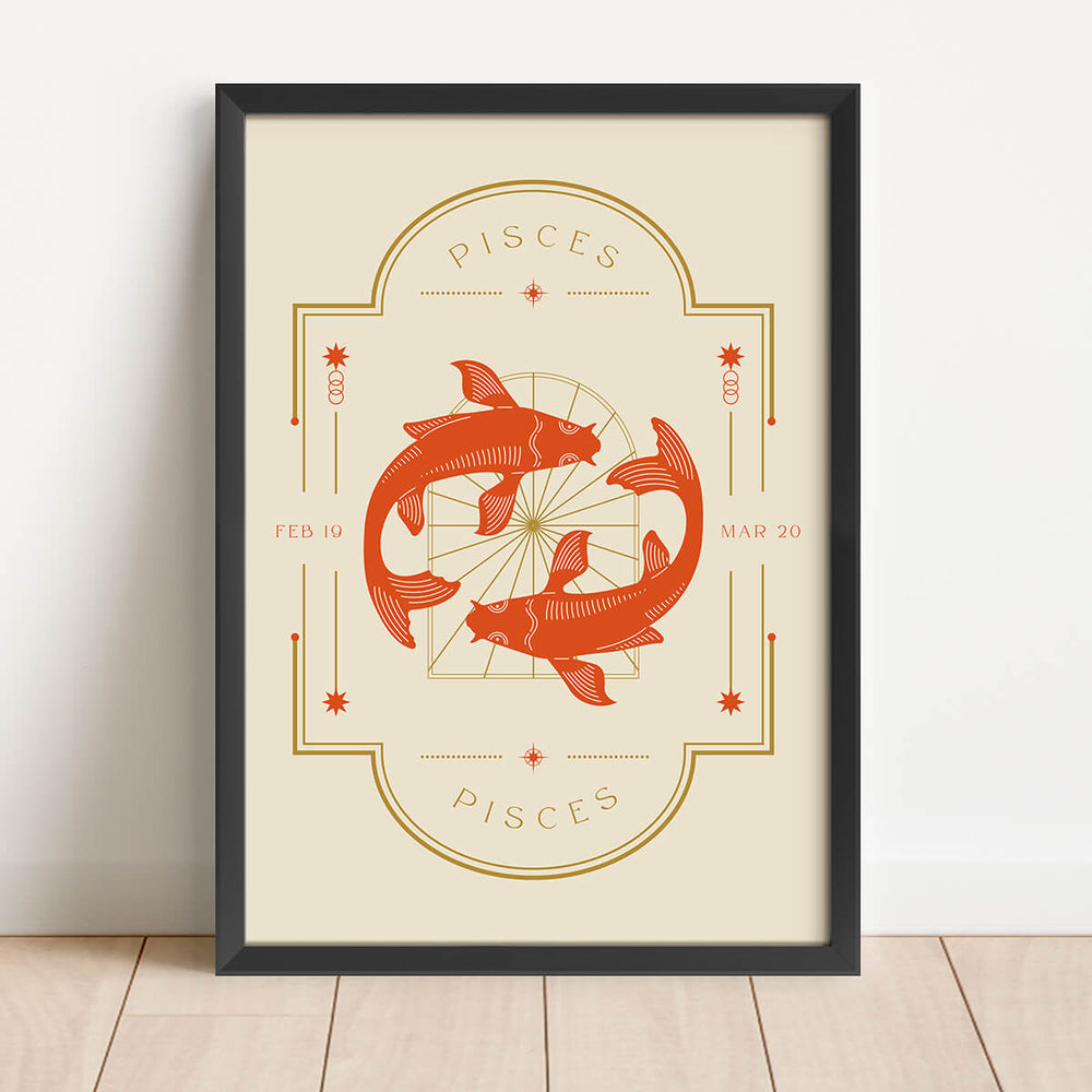 Vintage dierenriem-Vissen